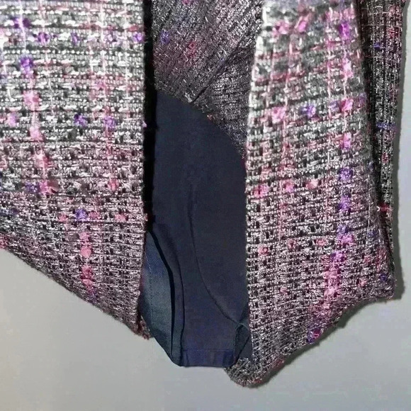 EUC Halogen Denim Mock Neck Pop Tweed Sheath Dress Size XS - Picture 4 of 8